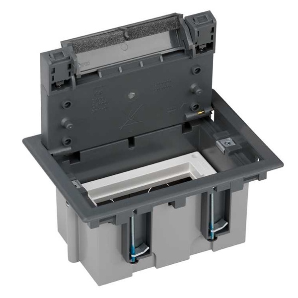 Люк Simon в фальшпол SF110-1 на 1 S-модуль (2 модуля 45х45мм) 170х115мм глубина 90-120мм серый