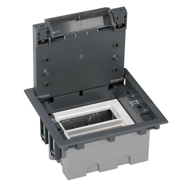 Люк Simon в фальшпол SF210-14 на 2 S-модуля (4 модуля 45х45мм) 170х155мм глубина 90-120мм графит