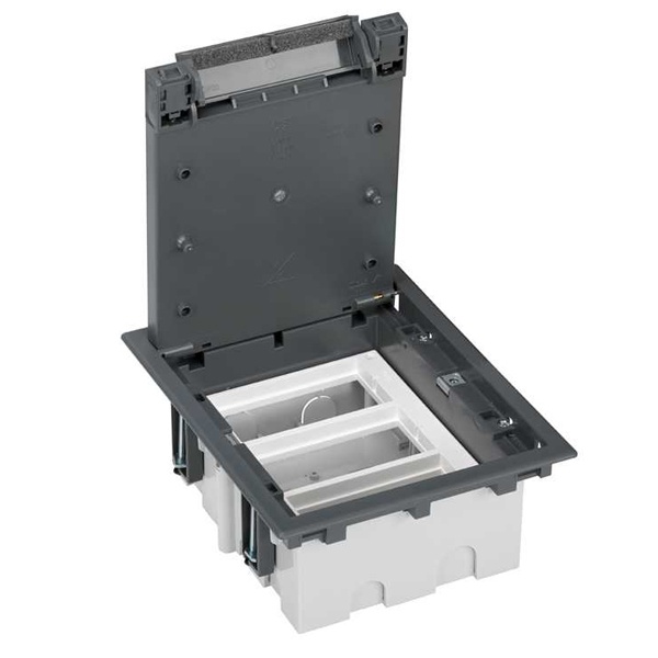 Люк Simon в фальшпол SF310-1 на 3 S-модуля (6 модулей 45х45мм) 170х210мм глубина 90-120мм серый