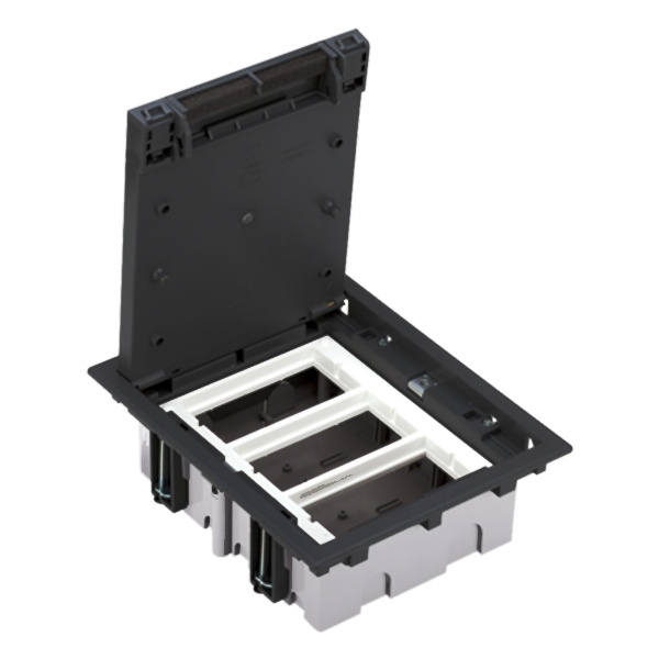 Люк Simon SF370-14 на 3 S-модуля (6 модулей 45х45мм) 170х210мм глубина 70-100мм графит