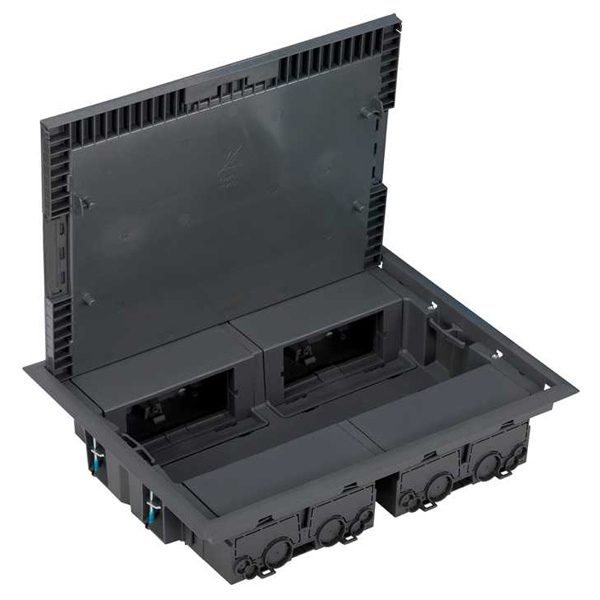 Люк Simon SF400-1 на 4 S-модуля (8 модулей 45х45мм) 250х327мм глубина 69мм серый