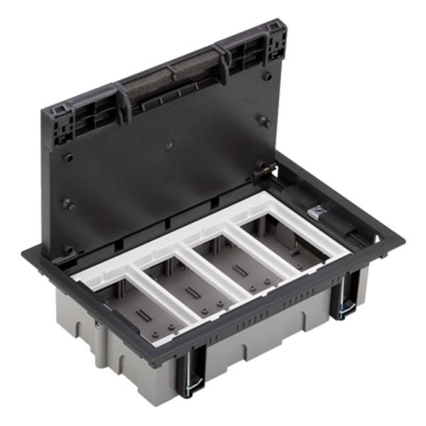 Люк Simon SF470-14 на 4 S-модуля (8 модулей 45х45мм) 170х265мм глубина 70-100мм графит