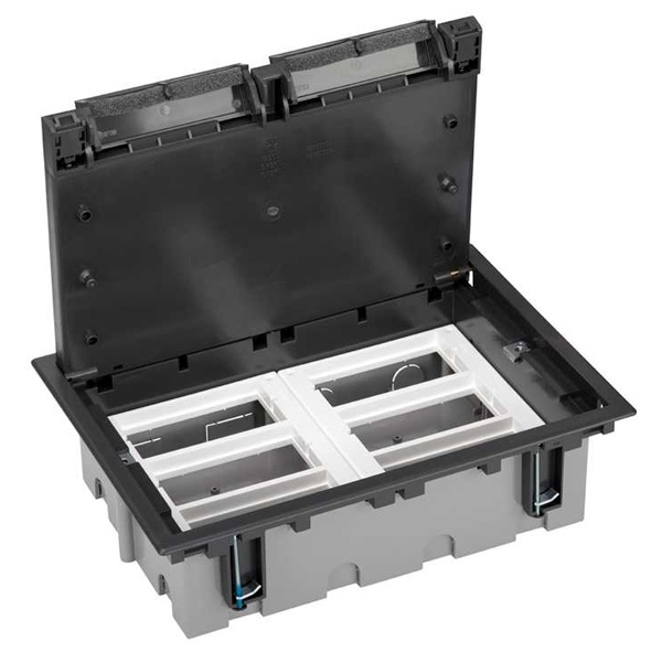 Люк Simon в фальшп SF610-14 на 6 S-модулей (12 модулей 45х45мм) 210х300мм глубина 90-120мм графит