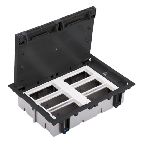 Люк Simon SF670-14 на 6 S-модулей (12 модулей 45х45мм) 210х300мм глубина 70-100мм графит