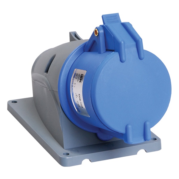 Розетка стационарная ИЭК MAGNUM ССИ-123 32А-6ч/200-250В 2Р+РЕ IP44