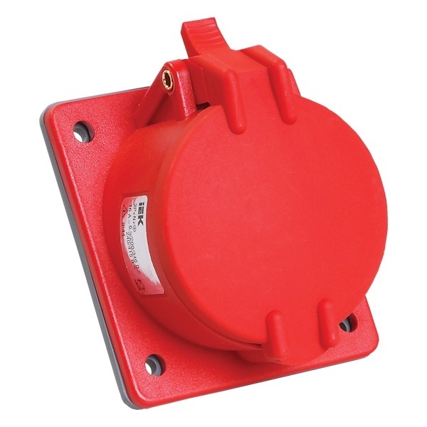 Розетка встраиваемая угловая ИЭК MAGNUM ССИ-424 32А-6ч/380-415В 3P+PE IP44