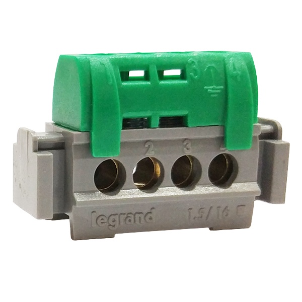 Клеммник Legrand 4х1.5-16 мм2 зеленый