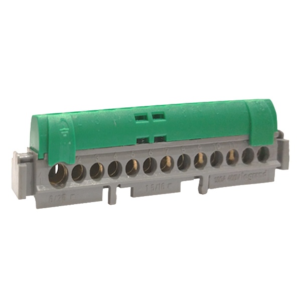 Клеммник Legrand 1х6-25+12х1.5-16 мм2 зеленый