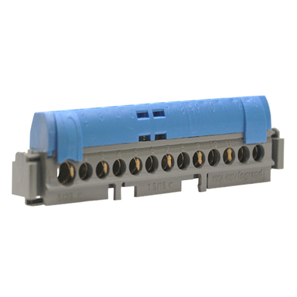 Клеммник Legrand 1х6-25+12х1.5-16 мм2 синий