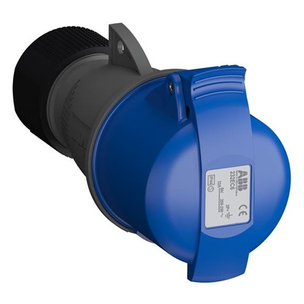 Розетка кабельная ABB Easy&Safe 232EC6 32А 2P+E IP44 6ч