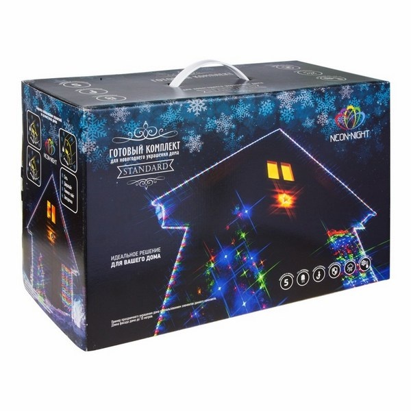 Набор для новогоднего украшения дома Standard цвет гирлянд тёплый белый