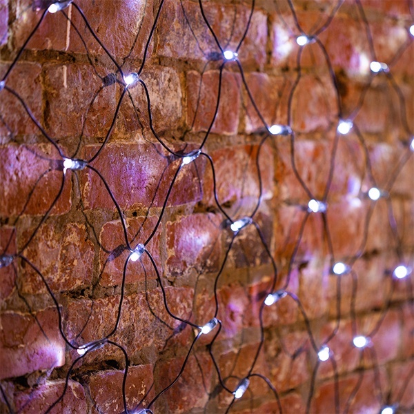 Гирлянда Сеть 2,5х2,5м, 432LED белый IP44 свечение с динамикой, черный провод, 230В