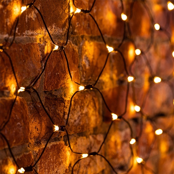 Гирлянда Сеть 1х1,5м, 160LED тепло-белый IP44 свечение с динамикой, черный провод, 230В