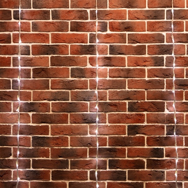 Гирлянда светодиодная Дождь 2x9m 480LED 24V белый эффект водопада, прозрачный провод IP65