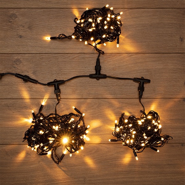 Гирлянда LED Клип-лайт, 24V, 3 нити по 10 метров, цвет диодов тепло-белый