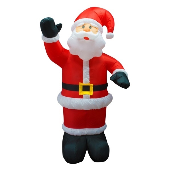 3D фигура надувная Дед Мороз приветствует, 180см 5LED подсветка, трансформатор 12V и компрессор