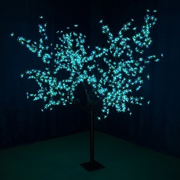 Светодиодное дерево Сакура, 2592LED 24W 24V L1.5m крона 1.4m RGB IP54 трансформатор в комплекте