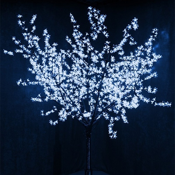 Светодиодное дерево Сакура, 1728LED 210W 24V L2.4m крона 2m синий IP65 трансформатор в комплекте