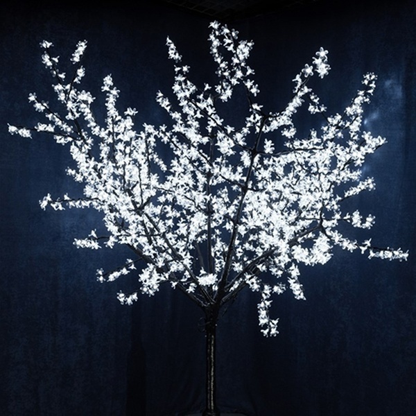 Светодиодное дерево Сакура, 1728LED 210W 24V L2.4m крона 2m белый IP54 трансформатор в комплекте