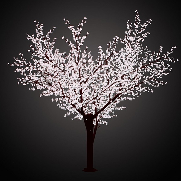 Светодиодное дерево Сакура, 1728LED 78W 24V L3.6m крона 3m белый IP65 трансформатор в комплекте