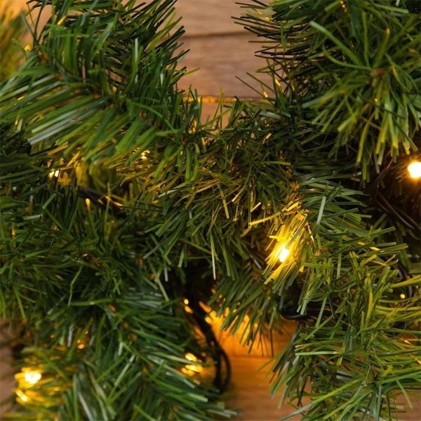 Еловый шлейф искусственный Neon-Night Длина 270 см, диаметр 26 см, белое свечение