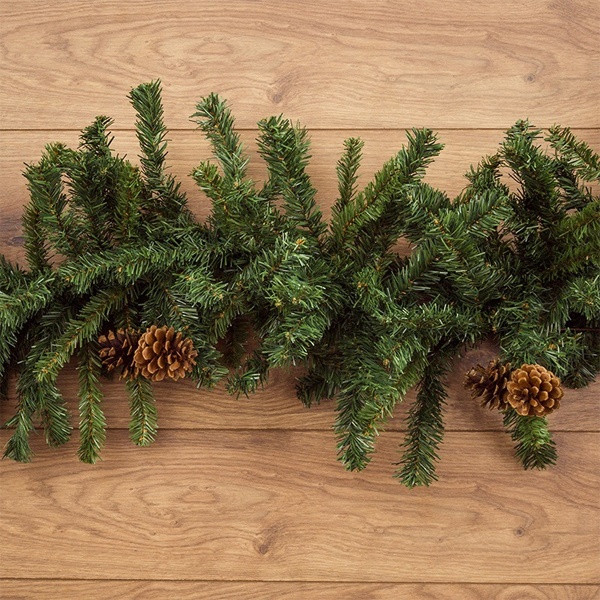 Еловый шлейф с шишками Neon-Night Длина 270 см, диаметр 41 см