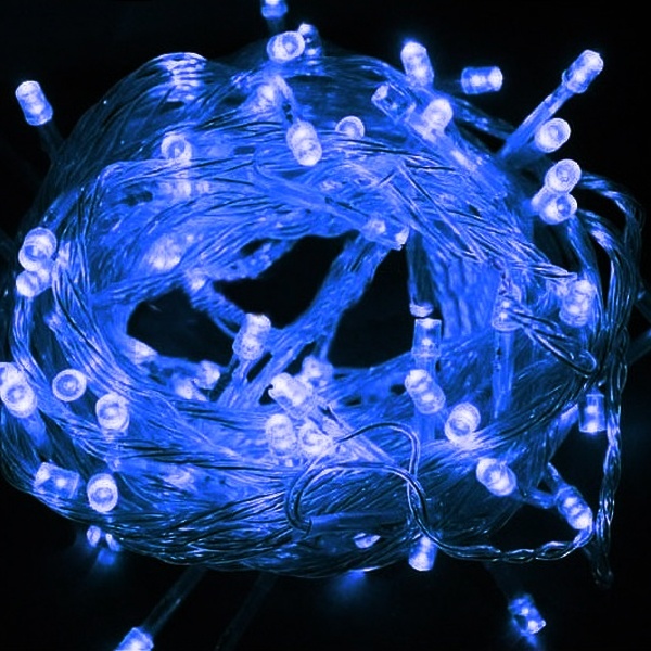 Гирлянда модульная Дюраплей LED, 20м 200 LED белый каучук синий