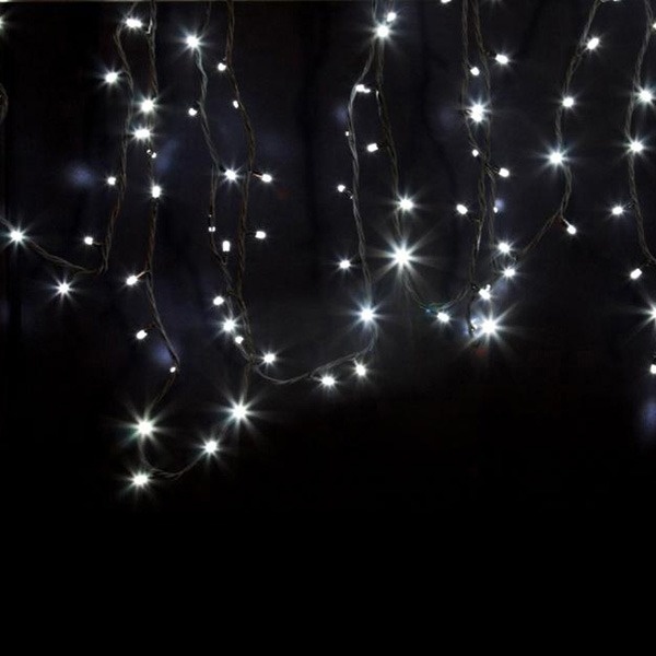 Гирлянда модульная Дюраплей LED, 20м 200 LED черный каучук белая