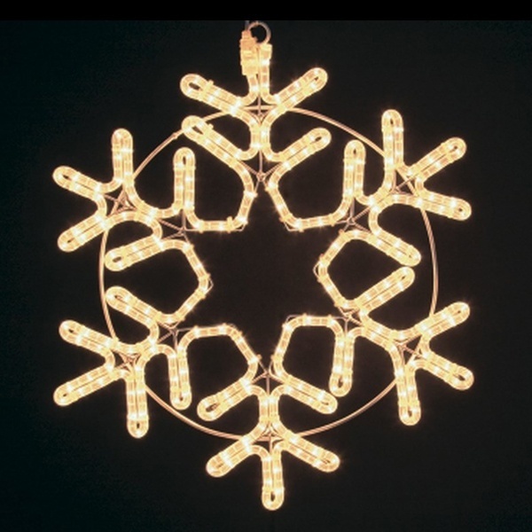 Фигура LED Снежинка, цвет тепло-белый, размер 55x55см IP65