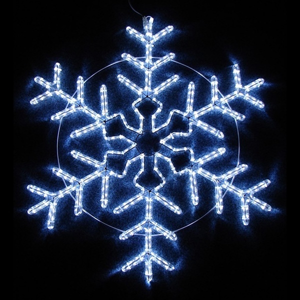 Фигура световая Снежинка, мерцающая, цвет белый, размер 95x95см IP65