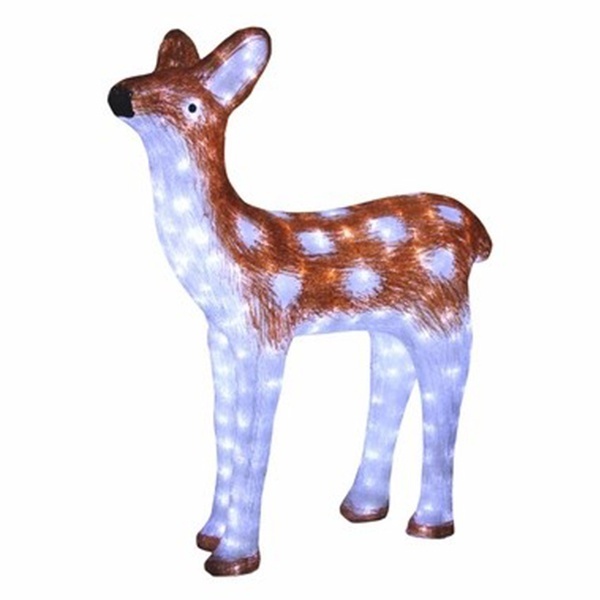 Акриловая светодиодная фигура Оленёнок коричневый, 56x81см, 880LED 48W 24V IP44 от -40 до +50