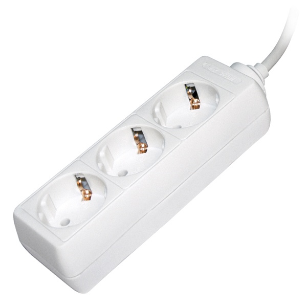 Удлинитель ИЭК У03 3х2P+PE кабель 5м 3х1мм2 16А/250В белый