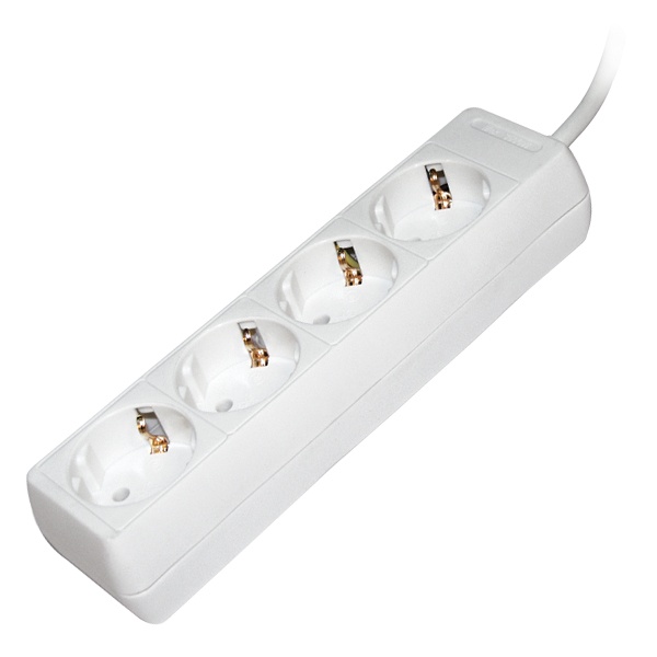 Удлинитель ИЭК У04 4х2P+PE кабель 3м 3х1мм2 16А/250В белый