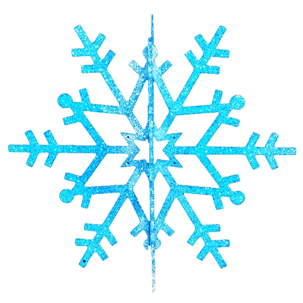 Елочная фигура Neon-Night Снежинка резная 3D, 61см, цвет синий