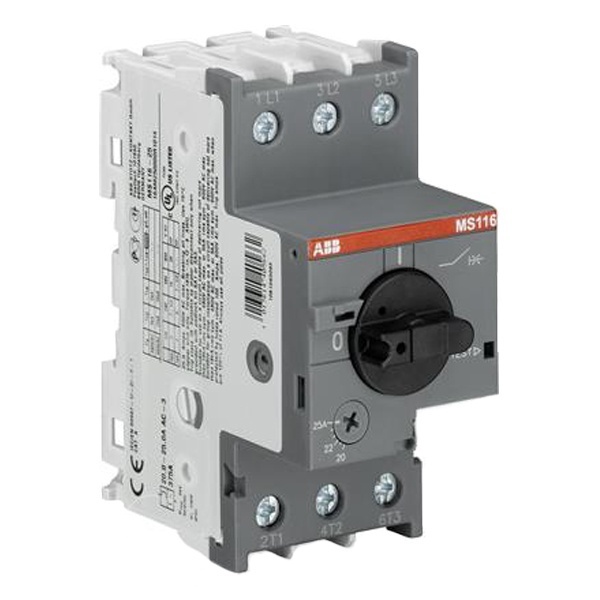Автомат ABB MS116-25 10кА с регулируемой тепловой защитой 20A - 25А