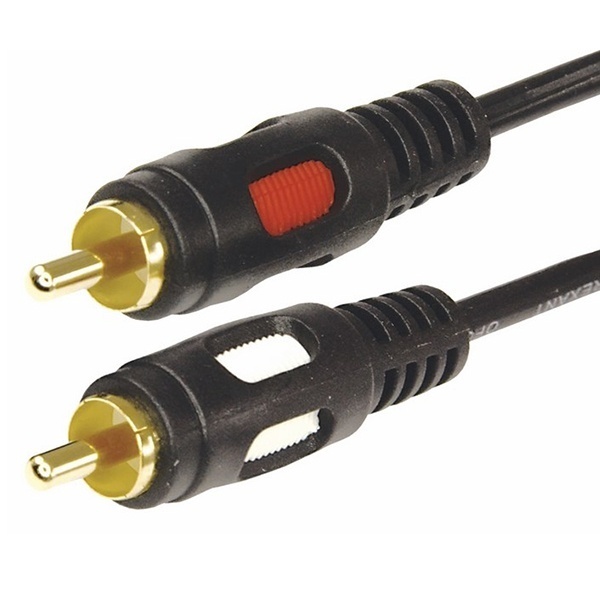 Шнур Rexant 2RCA Plug-2RCA Plug 5М gold