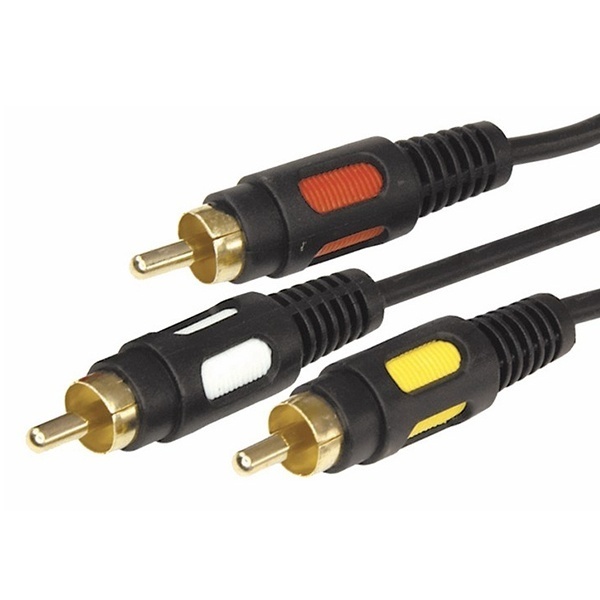Шнур Rexant 3RCA Plug-3RCA Plug 3М gold