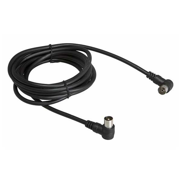 Шнур Rexant TV PLUG-TV JACK 3М Угловой Черный