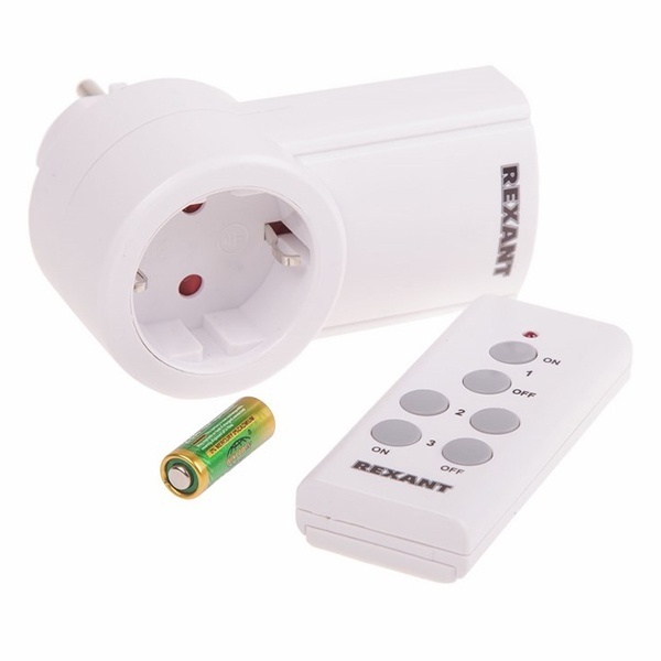 Розетка c пультом радиоуправления Rexant RX-001 (один пульт, одна розетка) 10А