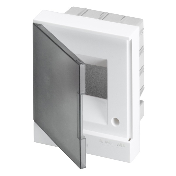 Щиток в нишу ABB Basic E 4М серая прозрачная дверь (c клеммами) BEF402204