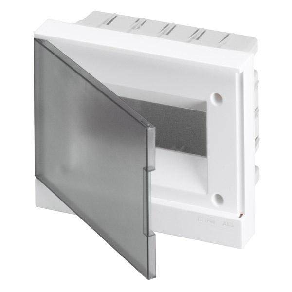 Щиток в нишу ABB Basic E 8М серая прозрачная дверь (c клеммами) BEF402208