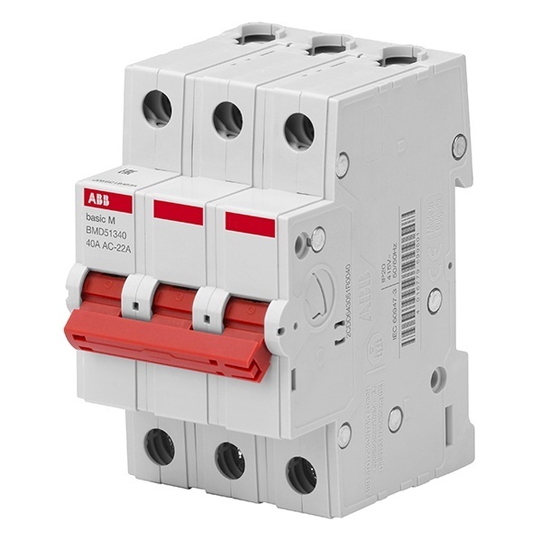 Выключатель нагрузки ABB 3P 40A трехфазный BMD51340 Basic M (рубильник)