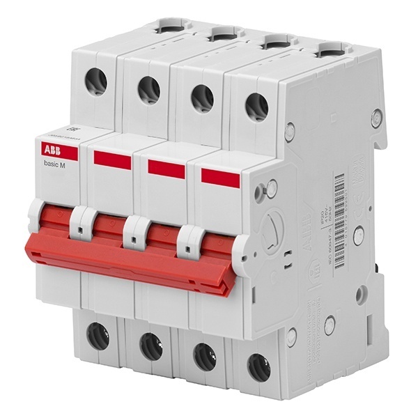 Выключатель нагрузки ABB 4P 50A трехфазный BMD51450 Basic M (рубильник)