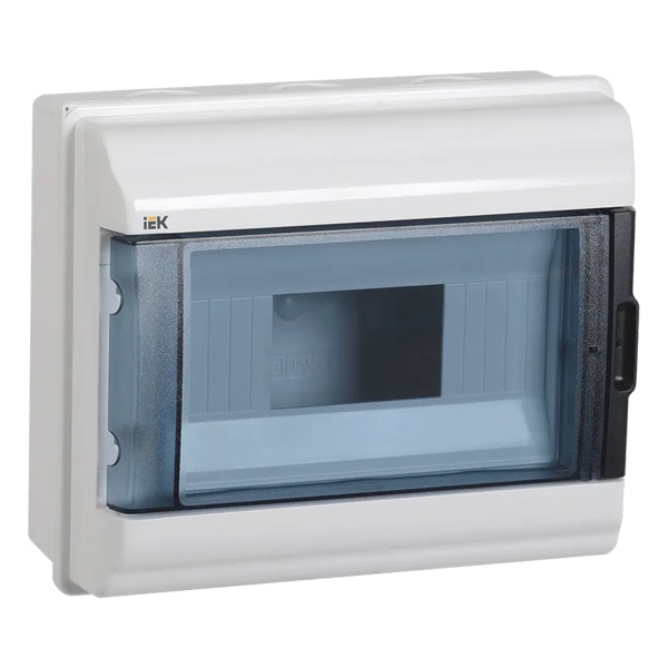 Щит влагозащищенный ИЭК КМПн-9 9 модулей навесной пластиковый IP55 прозрачная дверка