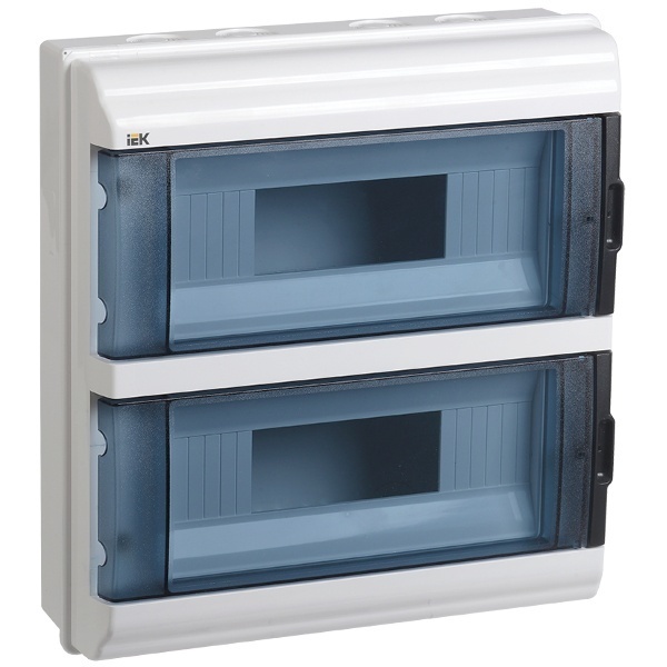 Щит влагозащищенный ИЭК КМПн-24 24(2х12) модуля навесной пластиковый IP55 прозрачная дверка