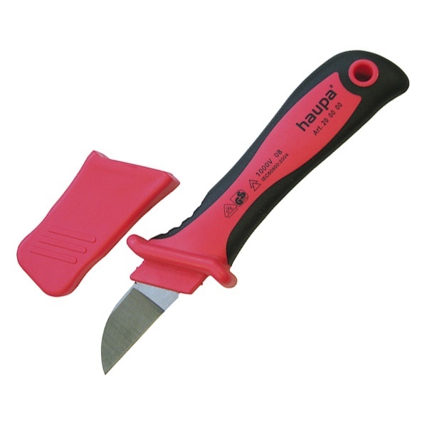 Нож для резки кабеля Haupa прямое лезвие 50мм VDE 1000V