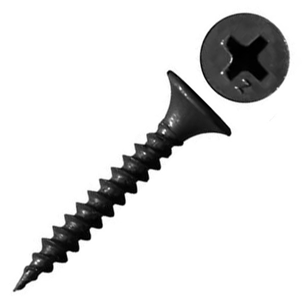 Саморез гипсокартон-металл Tech-KREP СГМ 3.5х25 черные с частой резьбой [ведро 1000шт]