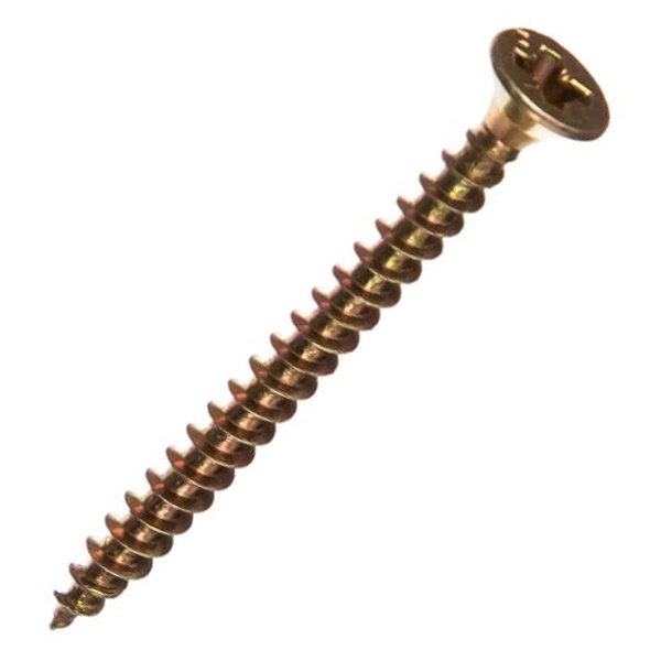 Саморез универсальный Tech-KREP 3,5х40 желтый цинк потайная головка [коробка 200шт]