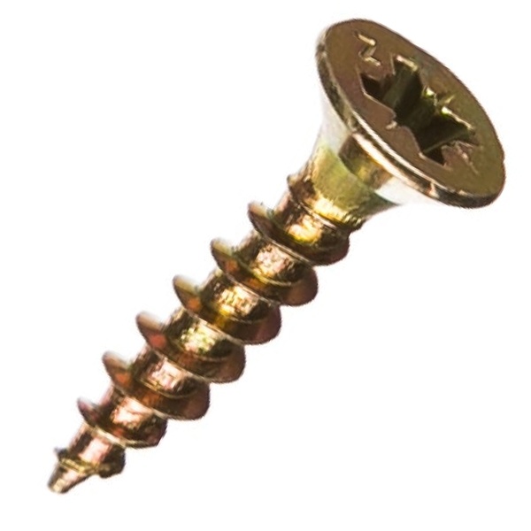 Саморез универсальный Tech-KREP 4,0х20 желтый цинк потайная головка [коробка 200шт]