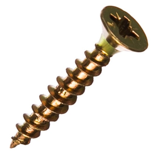 Саморез универсальный Tech-KREP 4,0х25 желтый цинк потайная головка [коробка 200шт]